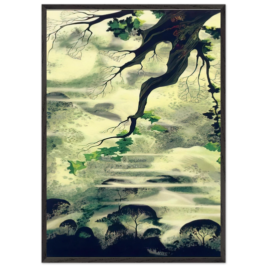 Fog Bound - Eyvind Earle 70x100 cm / 28x40 inches Framed Art Print – Black Wooden Frame