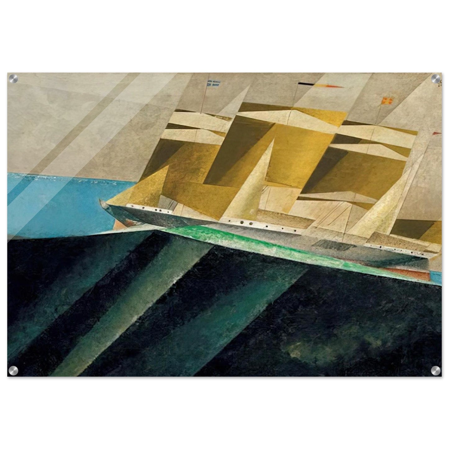 MID OCEAN 1937 - Lyonel Feininger Acrylic Print - 70x100 cm / 28x40″ inches