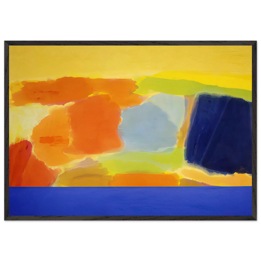 Captain Blue - 1979 - Ronnie Landfield 70x100 cm / 28x40 inches Framed Art Print – Black Wooden Frame
