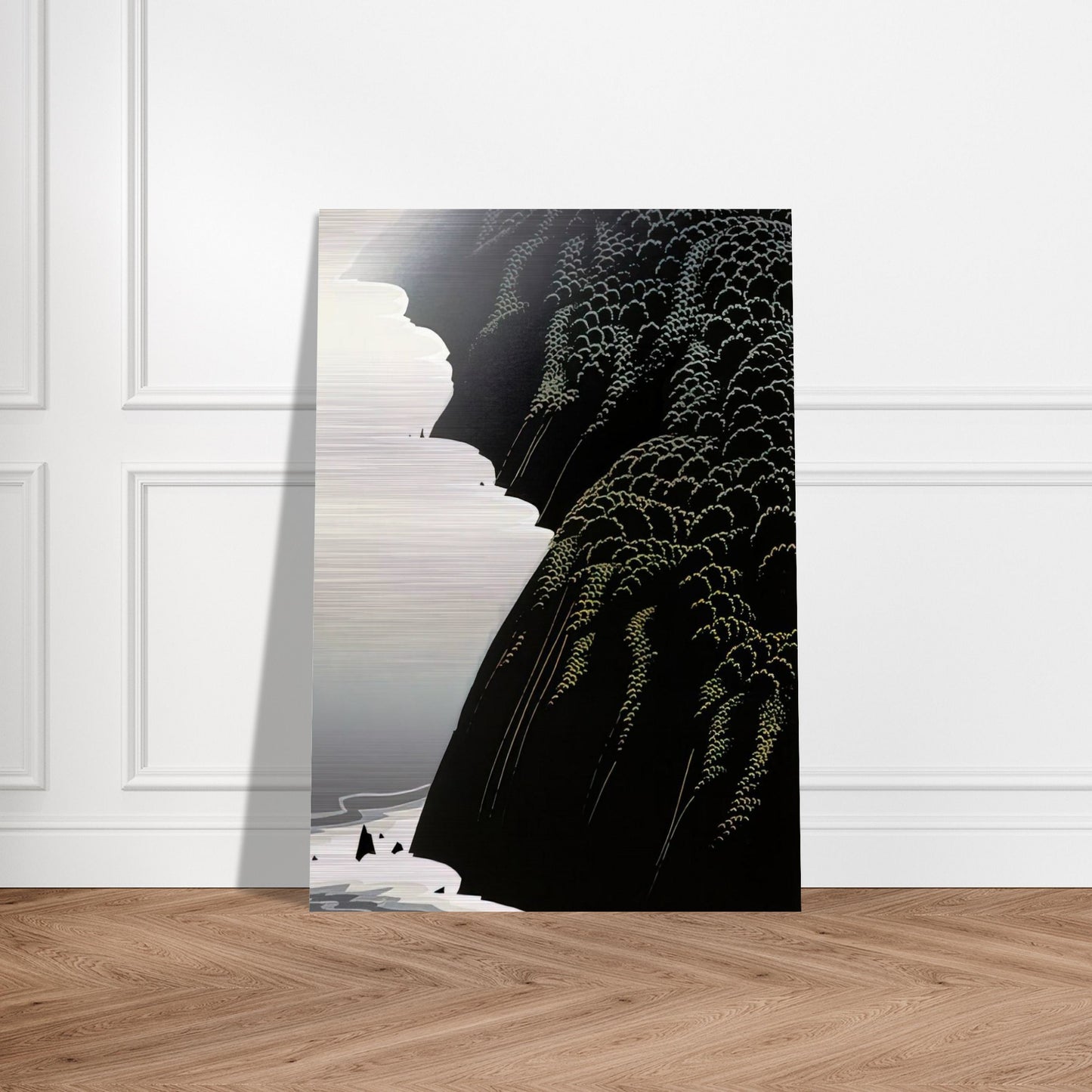 California Coast - Eyvind Earle Brushed Aluminum Print - 70x100 cm / 28x40 inches | Eyvind Earle Aluminum Print | Eyvind Earle Prints