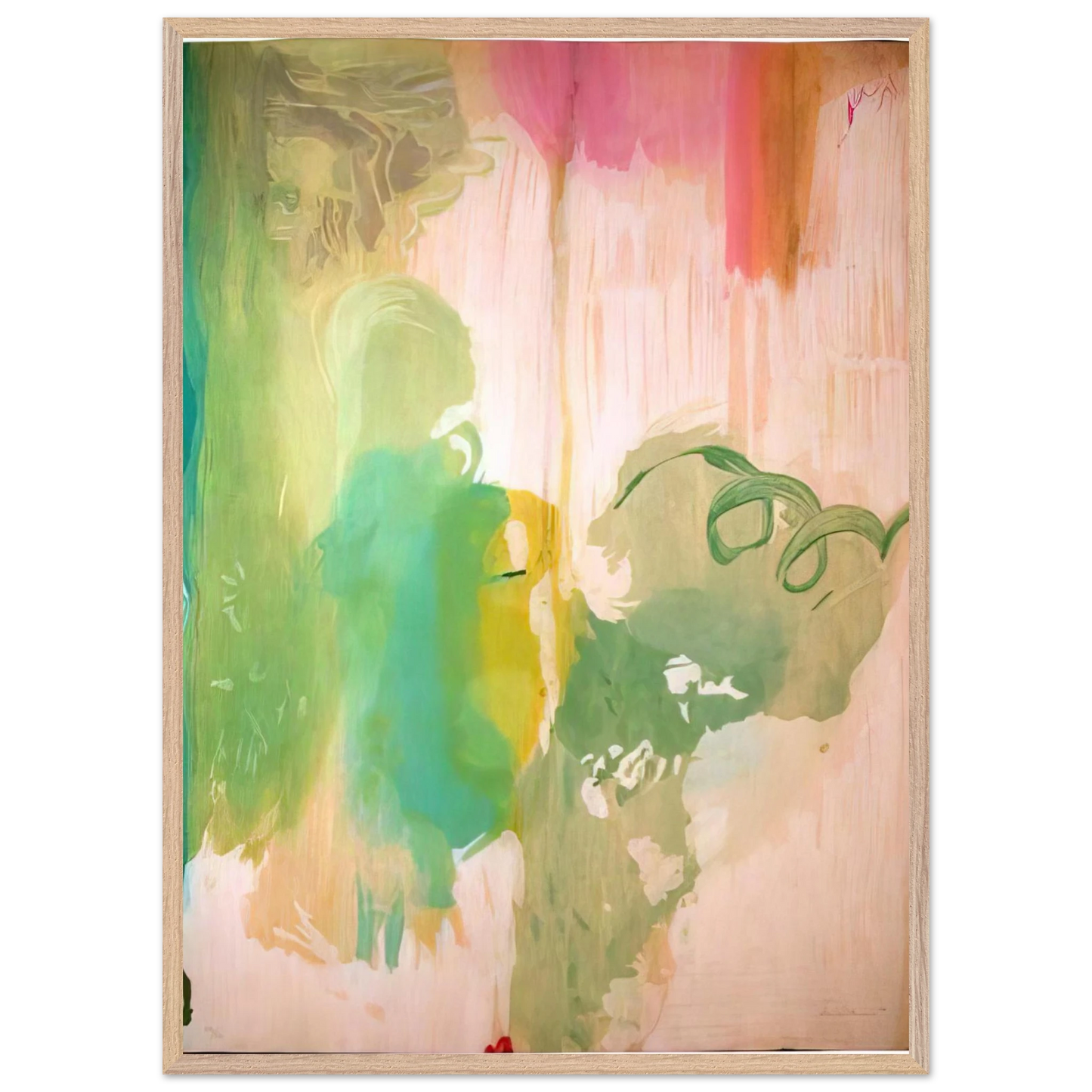Helen Frankenthaler - Snow Pines - 2004 Wall art - 27x35 cm / 11x14 inches - Premium Wooden Framed Poster With Fine Art Paper-canvas - Black frame