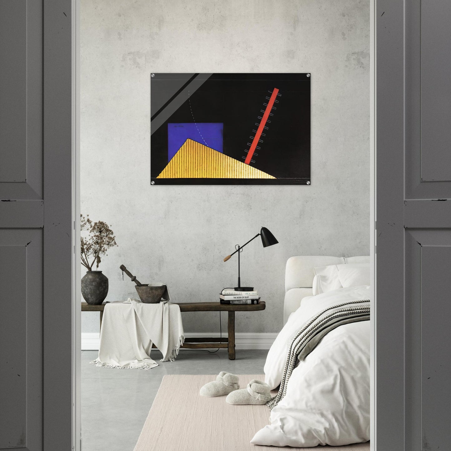 IL MERCANTE DI CUORI BOZZETTO DI SCENA 1927 - Enrico Prampolini Acrylic Print - 70x100 cm / 28x40″ inches | Enrico Prampolini Wall Art | Enrico Prampolini Prints
