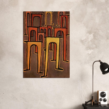 REVOLUTION OF THE VIADUCT 1937 - Paul Klee Brushed Aluminum Print - 70x100 cm / 28x40 inches | Paul Klee Aluminum Print | Paul Klee Prints
