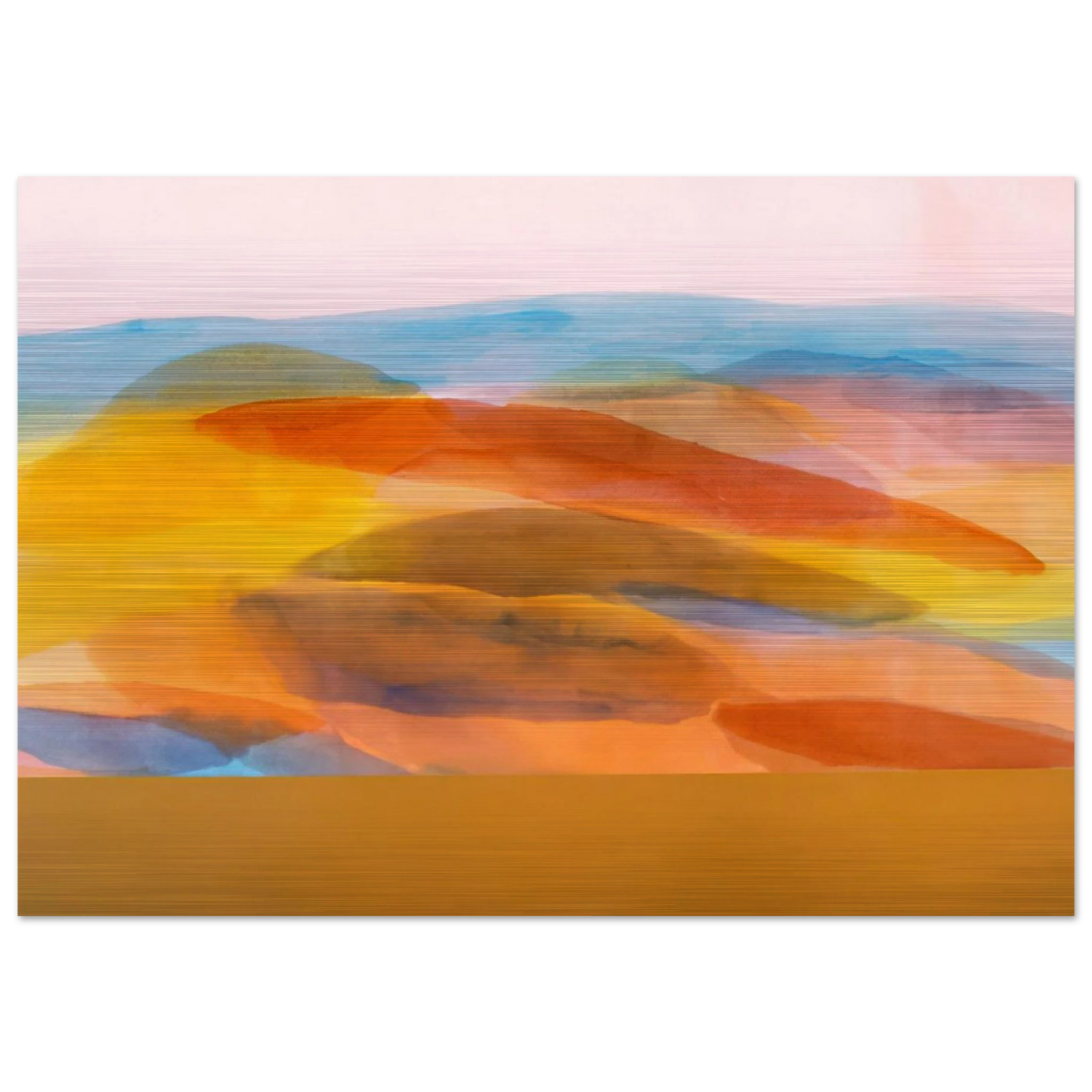 Golden Harvest - 1981 - Ronnie Landfield Brushed Aluminum Print - 70x100 cm / 28x40 inches | Ronnie Landfield Aluminum Print | Ronnie Landfield Prints