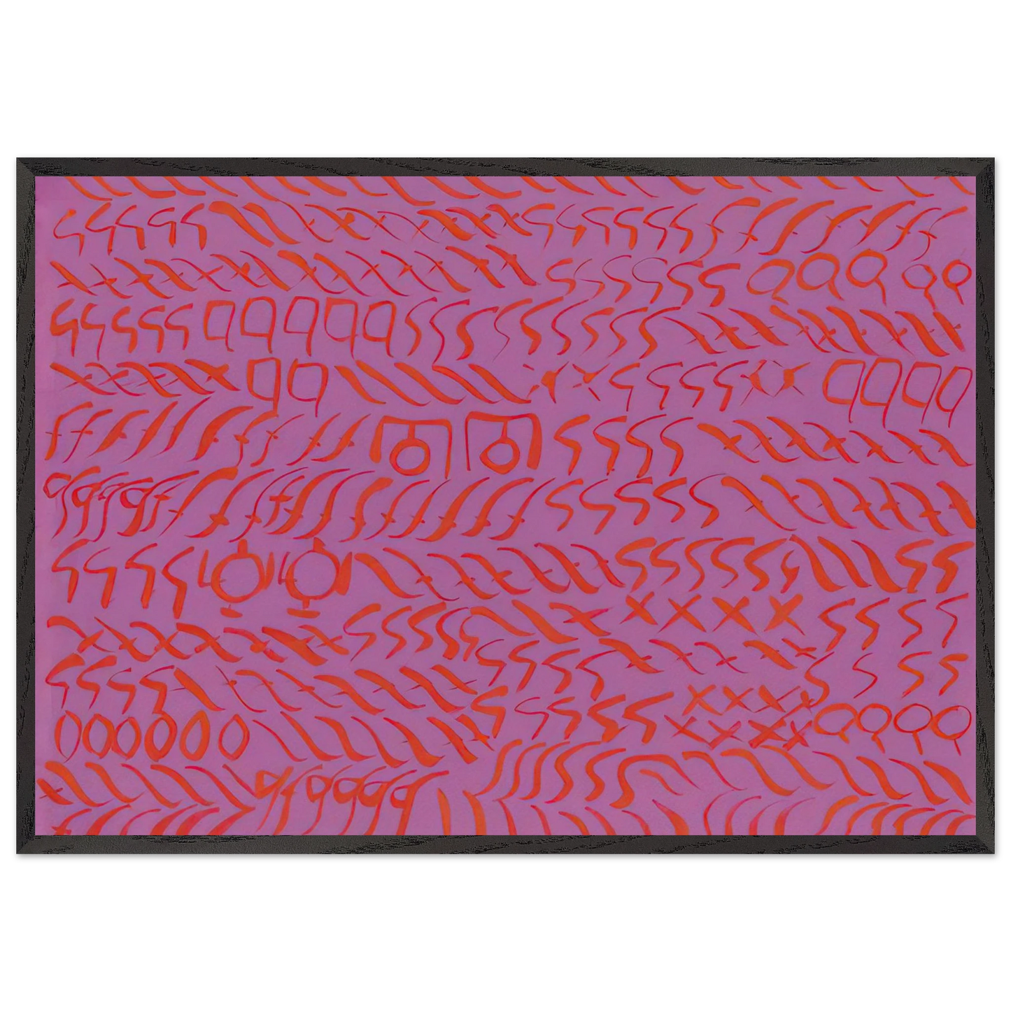 Viola Rosso - 1969 - Carla Accardi 70x100 cm / 28x40 inches Framed Art Print – Black Wooden Frame