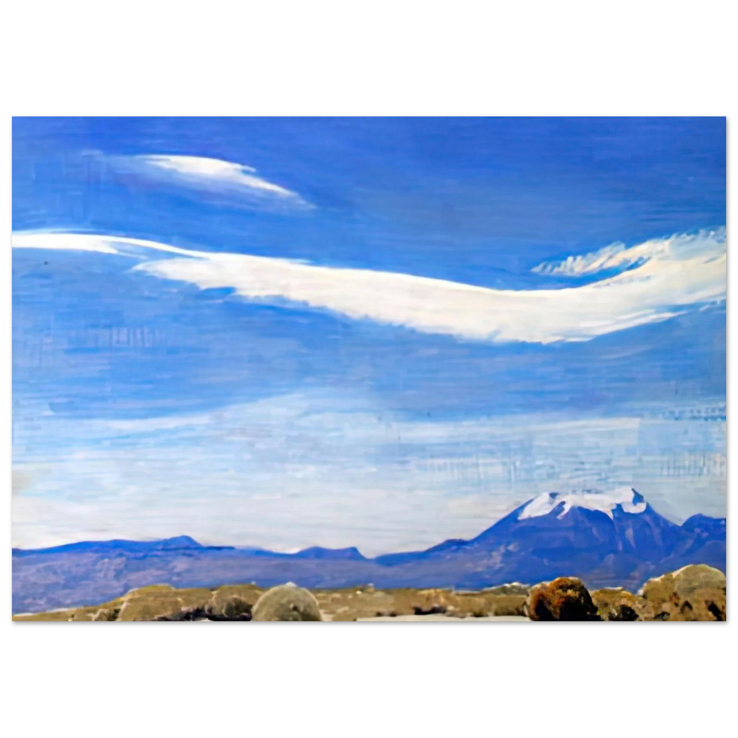 Maynard Dixon - THE CLOUD COACHELLA VALLEY CALIFORNIA 1940 Wall art - 13x18 cm / 5x7 inches - Premium Wooden Framed Poster With Fine Art Paper-canvas - Black frame