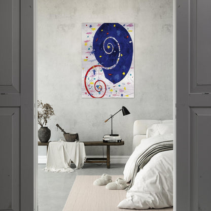 Ammonite  SFM 82-063  - Sam Francis Brushed Aluminum Print - 70x100 cm / 28x40 inches | Sam Francis Aluminum Print | Sam Francis Prints