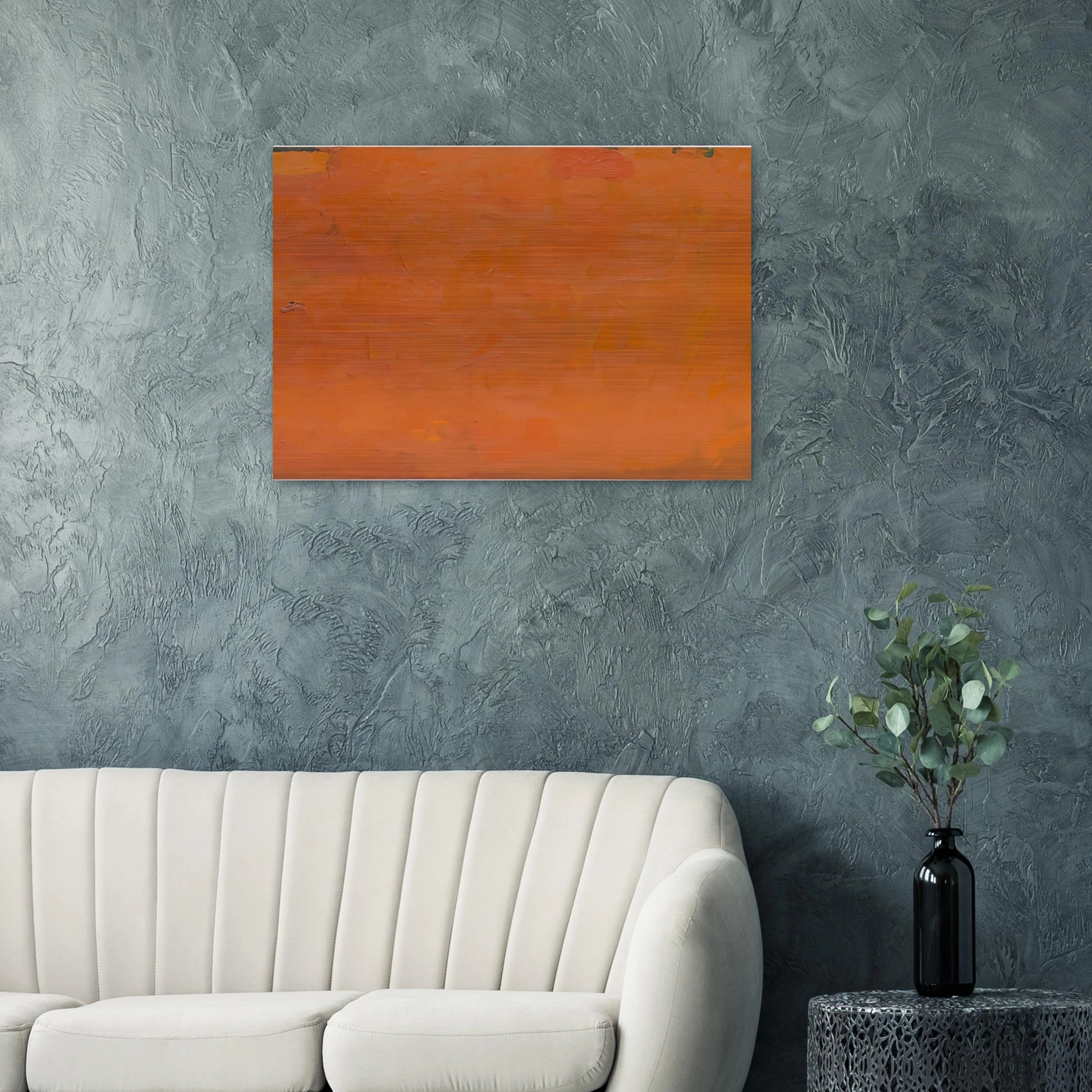 Untitled Orange Painting - 1955 - Robert Ryman Brushed Aluminum Print - 70x100 cm / 28x40 inches | Robert Ryman Aluminum Print | Robert Ryman Prints