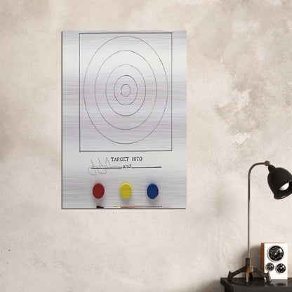 TARGET ULAE 89 - Jasper Johns Brushed Aluminum Print - 70x100 cm / 28x40 inches | Jasper Johns Aluminum Print | Jasper Johns Prints