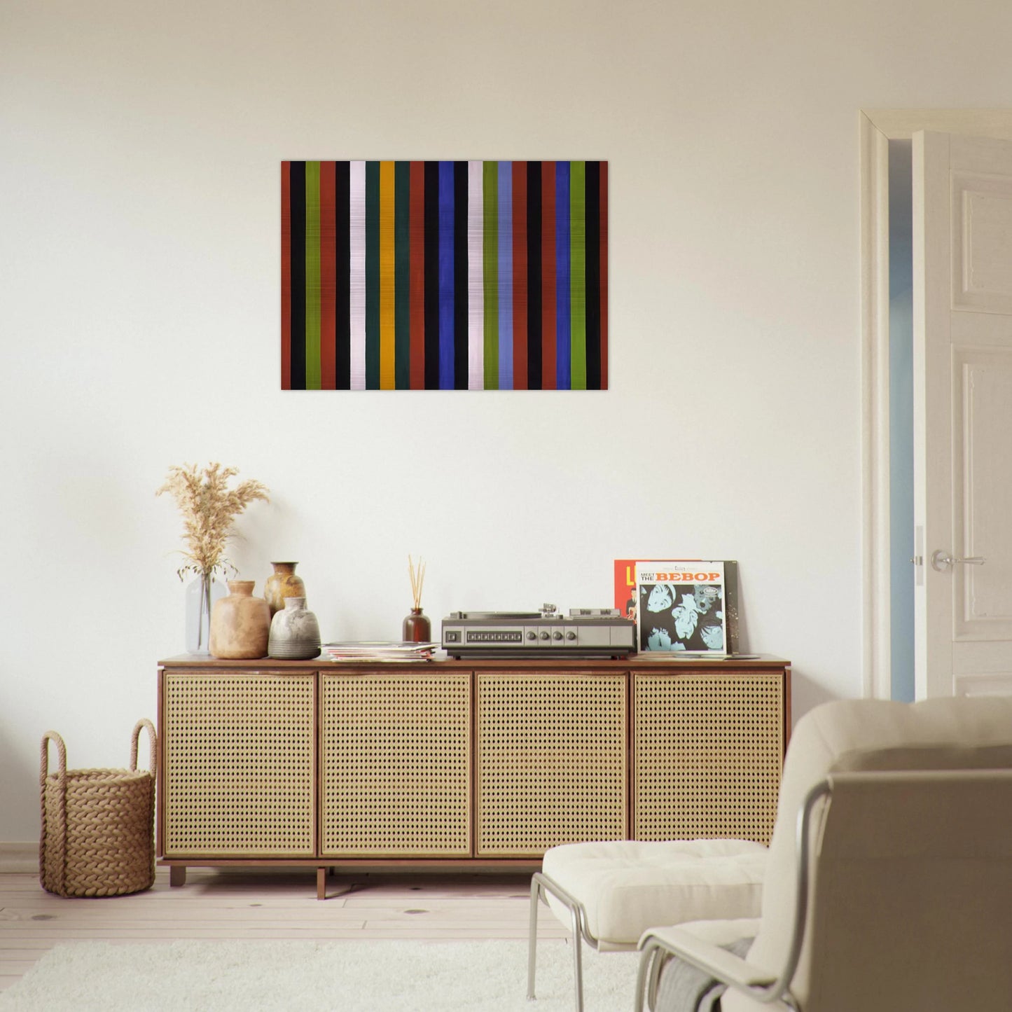Hot Beat - 1964 - Gene Davis Brushed Aluminum Print - 70x100 cm / 28x40 inches | Gene Davis Aluminum Print | Gene Davis Prints
