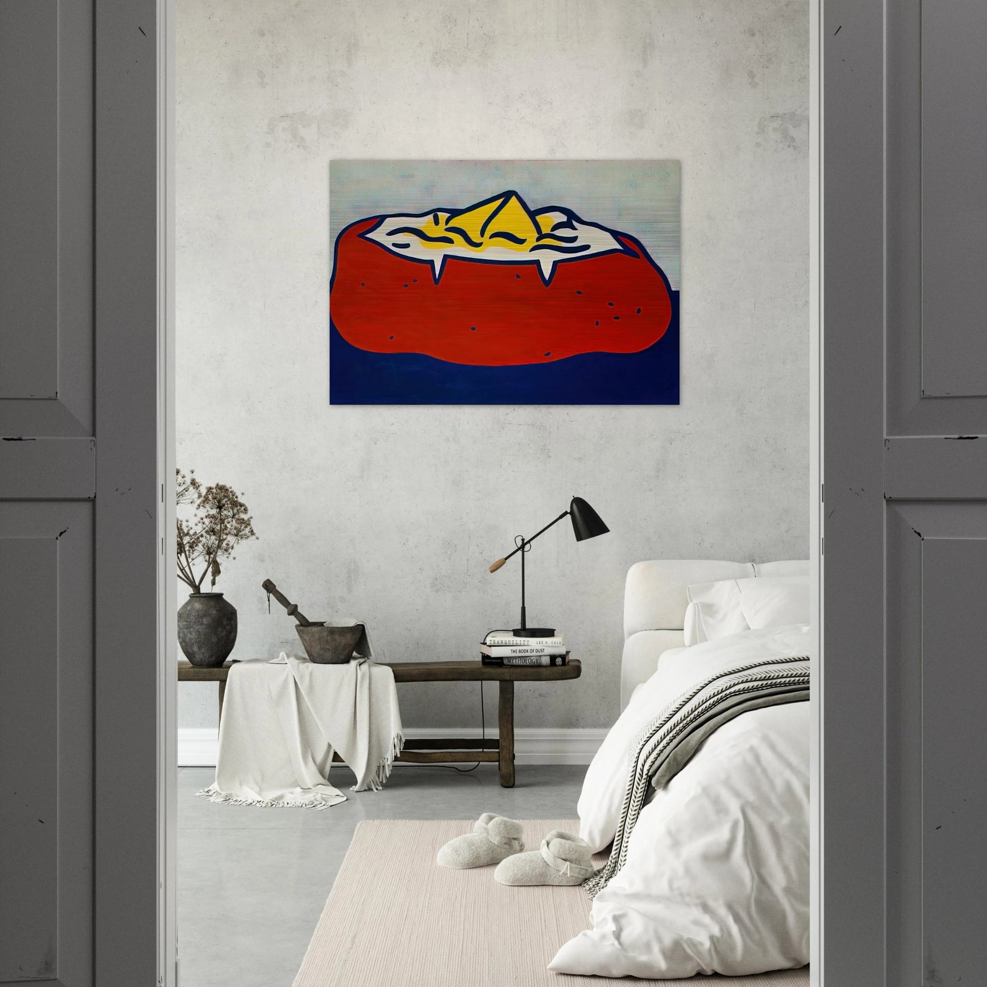 BAKED POTATO 1962 - Roy Lichtenstein Brushed Aluminum Print - 70x100 cm / 28x40 inches | Roy Lichtenstein Aluminum Print | Roy Lichtenstein Prints