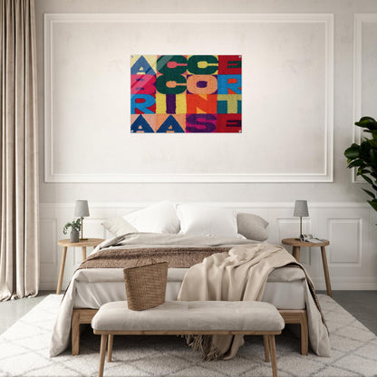 A BRACCIA CONSERTE 1994 - Alighiero Boetti Acrylic Print - 70x100 cm / 28x40″ inches