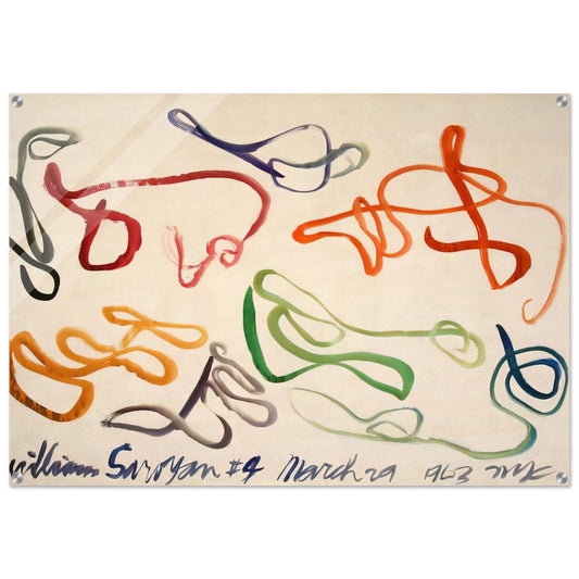 # 9 - 1963 - William Saroyan Acrylic Print - 70x100 cm / 28x40″ inches | William Saroyan Wall Art | William Saroyan Prints