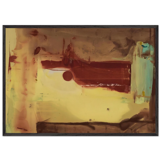 Desert Pass - 1976 - Helen Frankenthaler 70x100 cm / 28x40 inches Framed Art Print – Black Wooden Frame