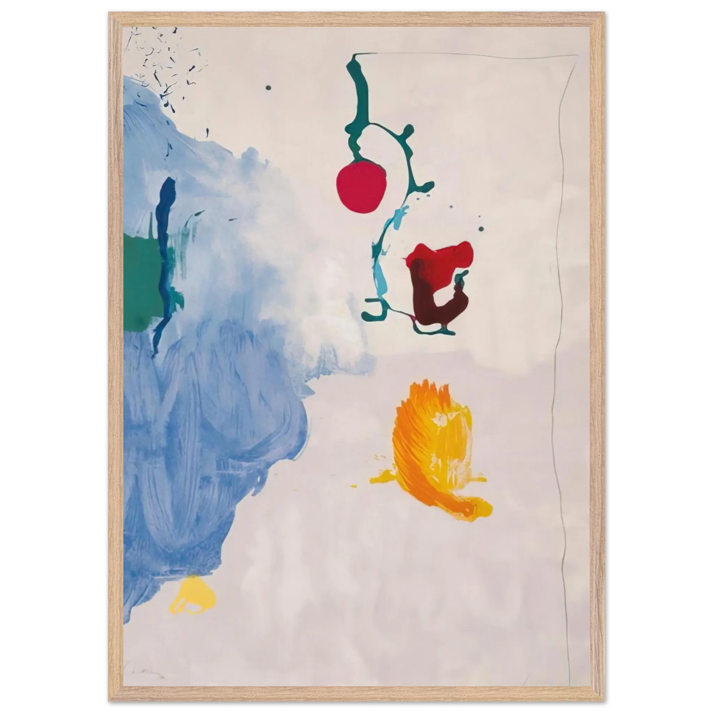 Helen Frankenthaler - Eve - 1995 Wall art - 40x50 cm / 16x20 Inches - Premium Wooden Framed Poster With Fine Art Paper - White frame