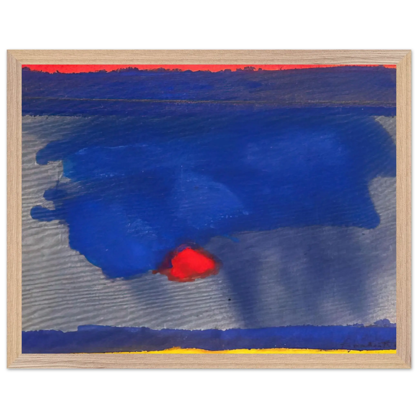 Helen Frankenthaler - Provincetown - 1964 Wall art - 20x25 cm / 8x10 Inches - Premium Wooden Framed Poster With Fine Art Paper - Black frame
