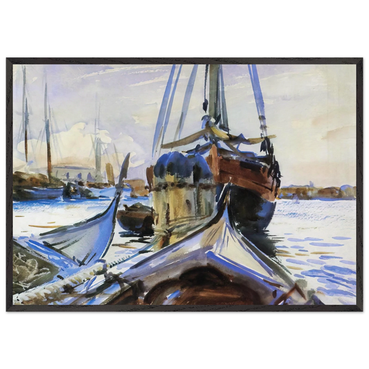 Venice - John Singer Sargent 70x100 cm / 28x40 inches Framed Art Print – Black Wooden Frame