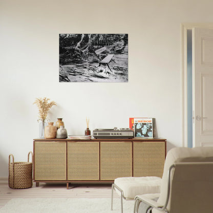 Bench in a Wood - Vincent van Gogh Brushed Aluminum Print - 70x100 cm / 28x40 inches | Vincent van Gogh Aluminum Print | Vincent van Gogh Prints