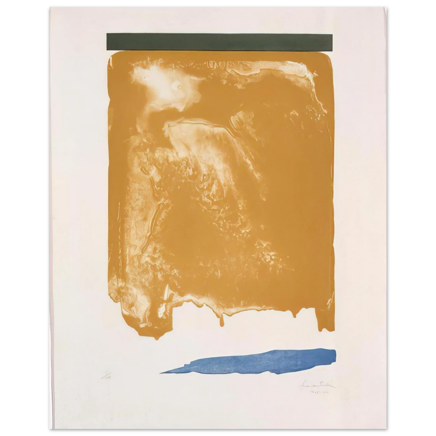 Helen Frankenthaler - Persian Garden - 1966 Wall art - 15x20 cm / 6x8 inches - Premium Wooden Framed Poster With Fine Art Paper-canvas - Black frame