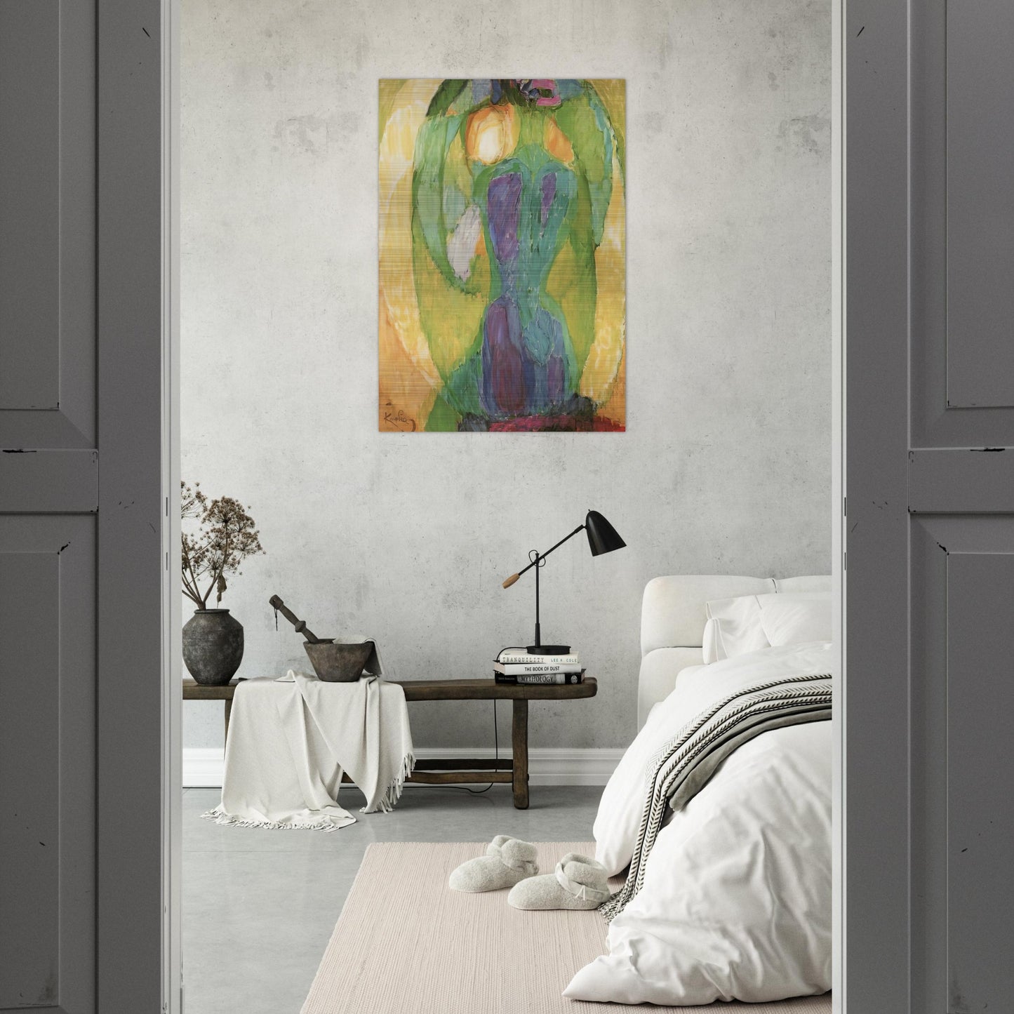 Oval mirror - Frantisek Kupka Brushed Aluminum Print - 70x100 cm / 28x40 inches | Frantisek Kupka Aluminum Print | Frantisek Kupka Prints
