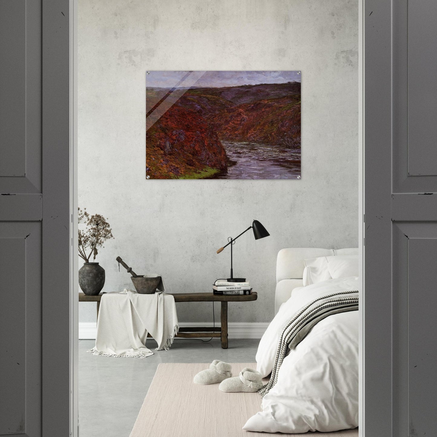 Valley of the Creuse, Grey Sky - claude monet Acrylic Print - 70x100 cm / 28x40″ inches | claude monet Wall Art | claude monet Prints