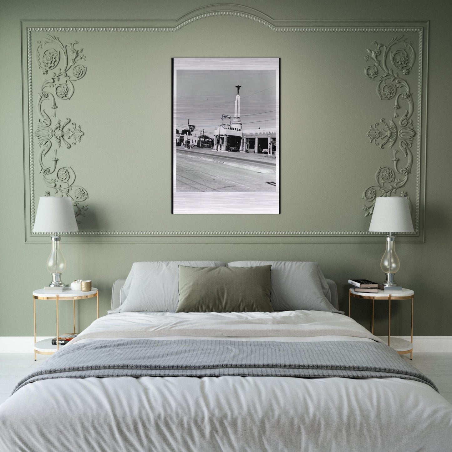 CONOCO SHAMROCK TEXAS FROM FIVE VIEWS FROM THE PANHANDLE SERIES - Edward Ruscha Brushed Aluminum Print - 70x100 cm / 28x40 inches | Edward Ruscha Aluminum Print | Edward Ruscha Prints