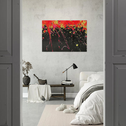 Fireworks - 1973 - Walasse Ting Brushed Aluminum Print - 70x100 cm / 28x40 inches | Walasse Ting Aluminum Print | Walasse Ting Prints