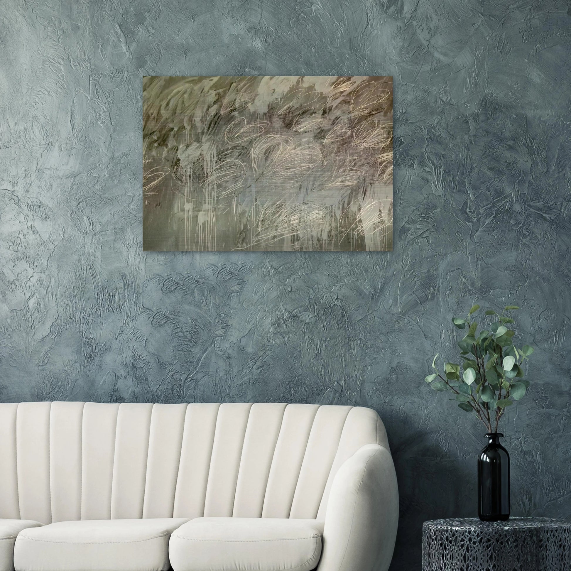 III Notes from Salalah,  Note II  - Cy Twombly Brushed Aluminum Print - 70x100 cm / 28x40 inches | Cy Twombly Aluminum Print | Cy Twombly Prints