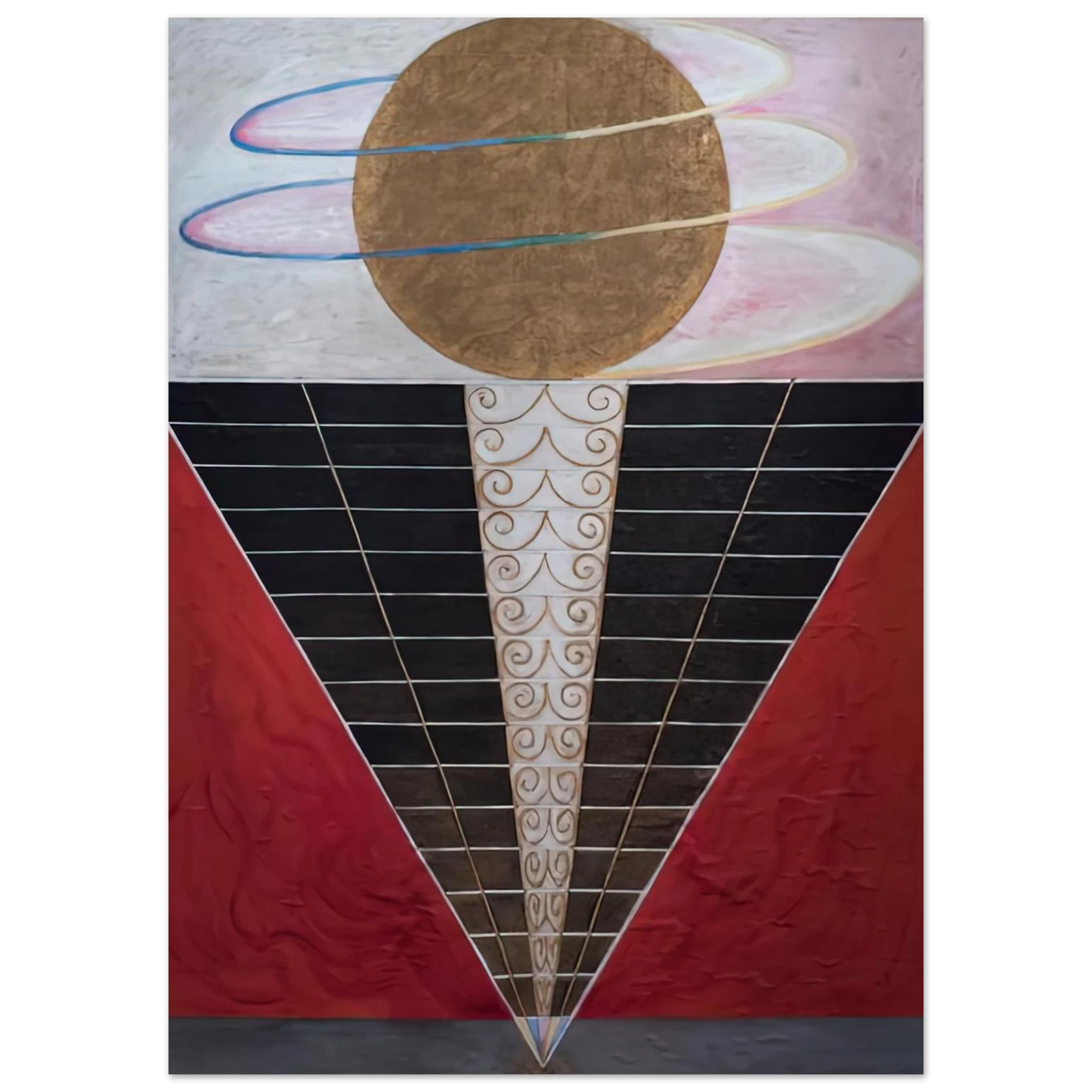 Hilma af Klint - ALTARPIECE NO 2 1915 Wall art - A2 (42 x 59.4  cm) - Premium Wooden Framed Poster With Fine Art Paper-canvas - White frame