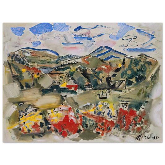 John Marin - Tunk Mountains, Autumn, Maine - 1945  75x100 cm / 30x40inches Fine Art Poster