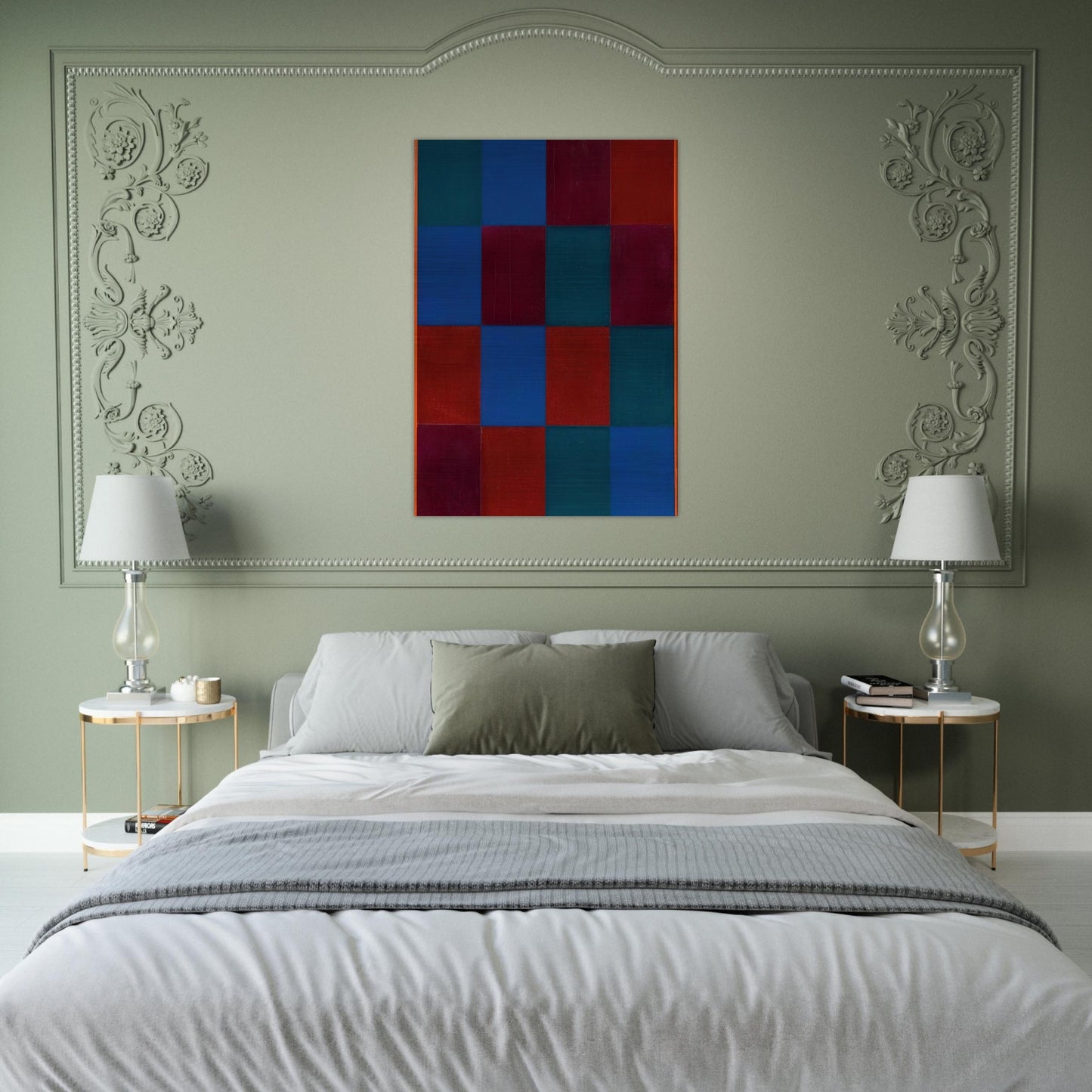 Four Equal Groups of Four - 1970 - Max Bill Brushed Aluminum Print - 70x100 cm / 28x40 inches | Max Bill Aluminum Print | Max Bill Prints