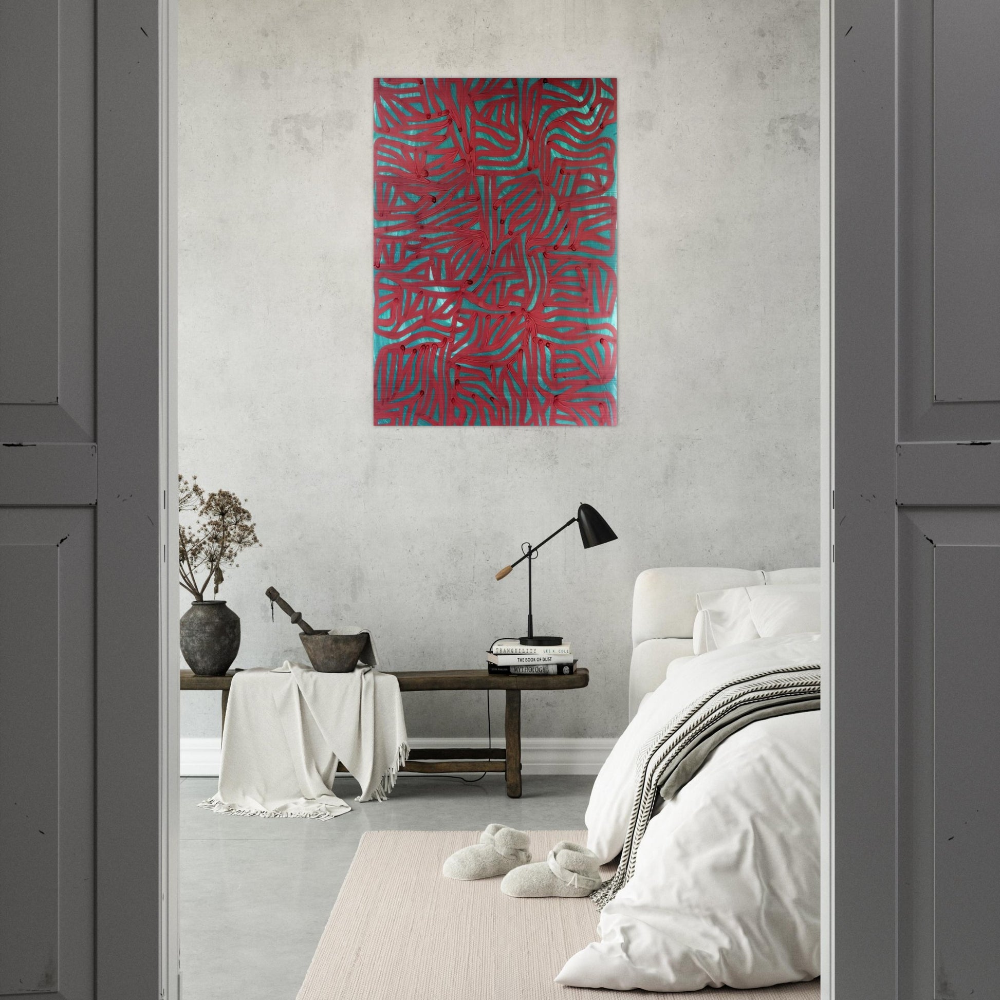 Irregular Grid - Sol LeWitt Brushed Aluminum Print - 70x100 cm / 28x40 inches | Sol LeWitt Aluminum Print | Sol LeWitt Prints