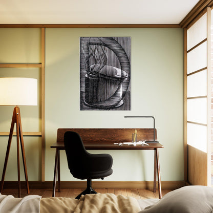 INITIAL D - MC Escher Brushed Aluminum Print - 70x100 cm / 28x40 inches | MC Escher Aluminum Print | MC Escher Prints