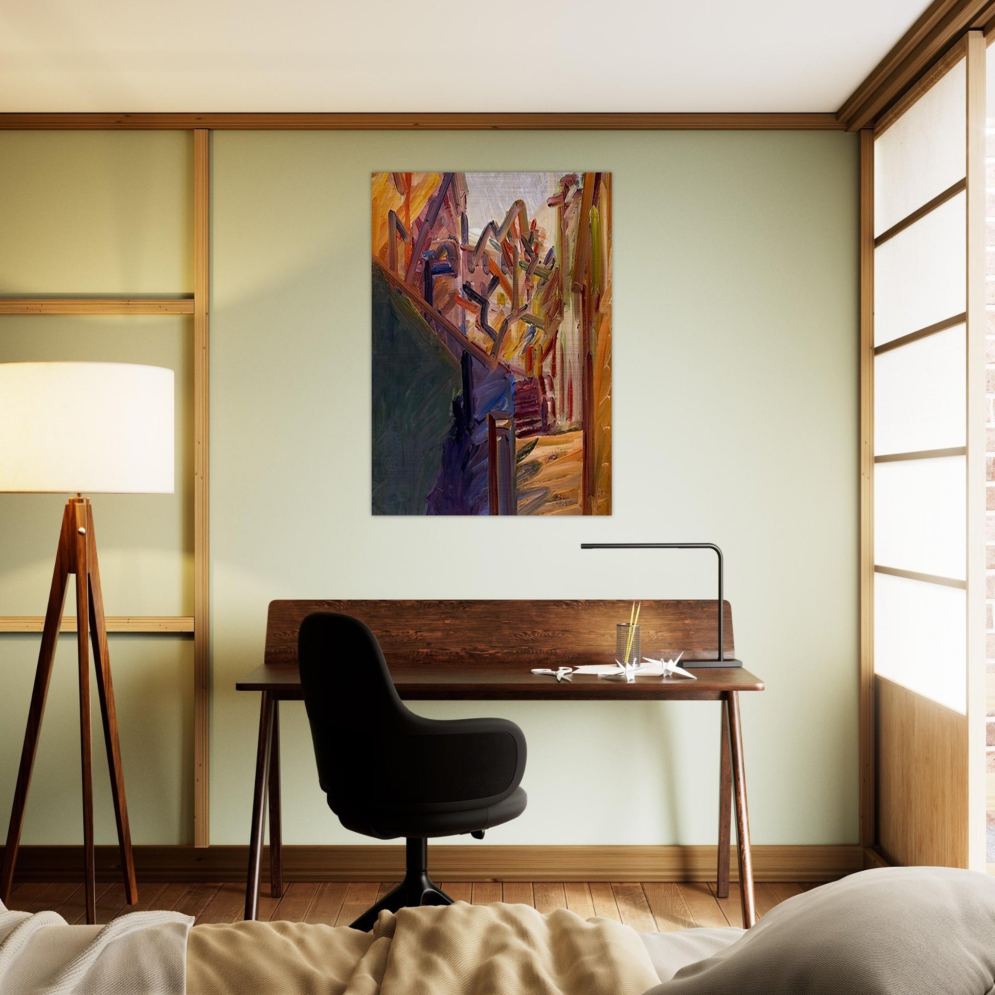 ALBERO DI FRONTE 1 - Frank Auerbach Brushed Aluminum Print - 70x100 cm / 28x40 inches | Frank Auerbach Aluminum Print | Frank Auerbach Prints