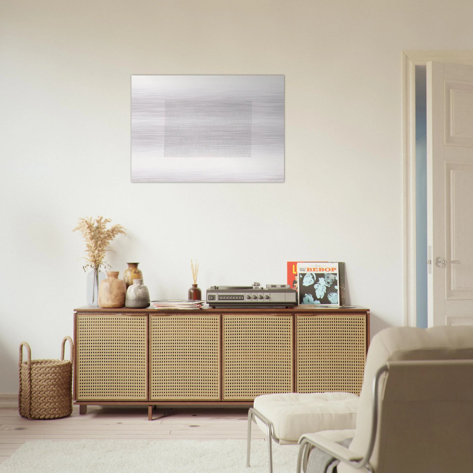 Vertical Lines, Not Touching - Sol LeWitt Brushed Aluminum Print - 70x100 cm / 28x40 inches | Sol LeWitt Aluminum Print | Sol LeWitt Prints