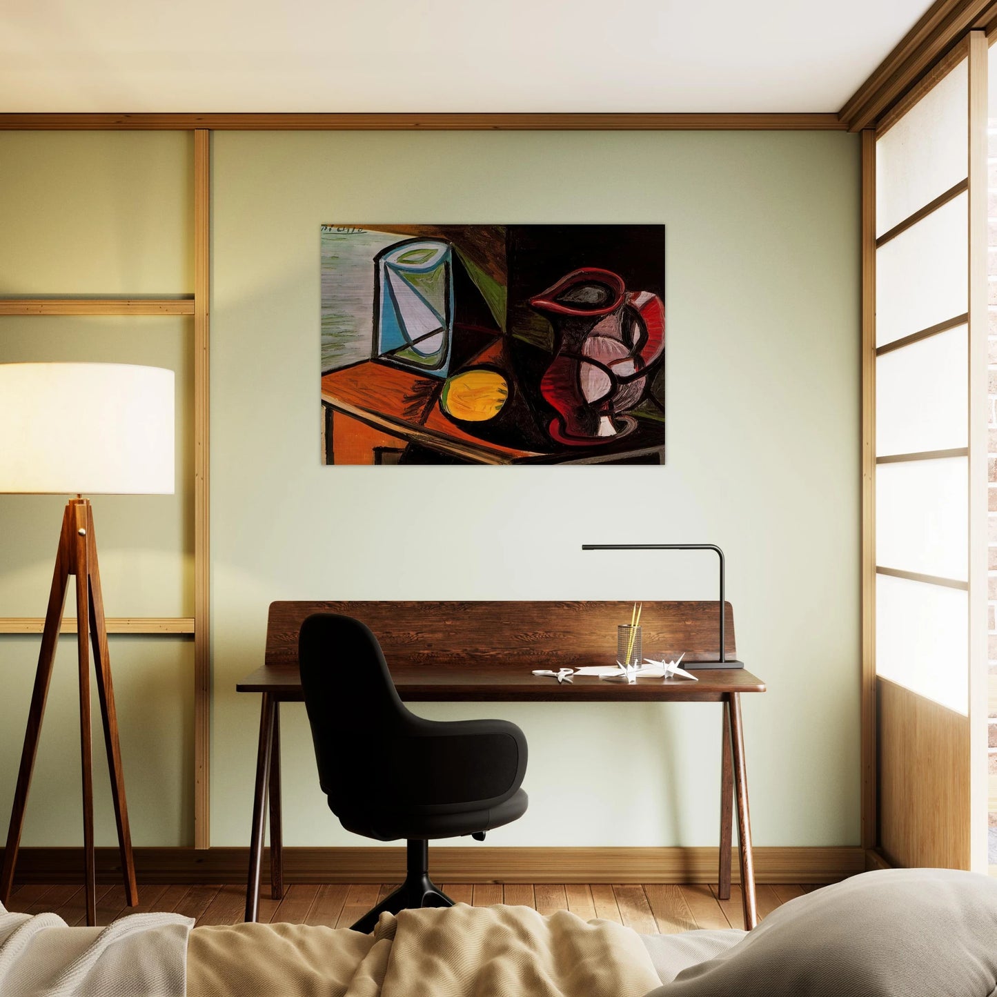 Glass and pitcher - Pablo Picasso Brushed Aluminum Print - 70x100 cm / 28x40 inches | Pablo Picasso Aluminum Print | Pablo Picasso Prints