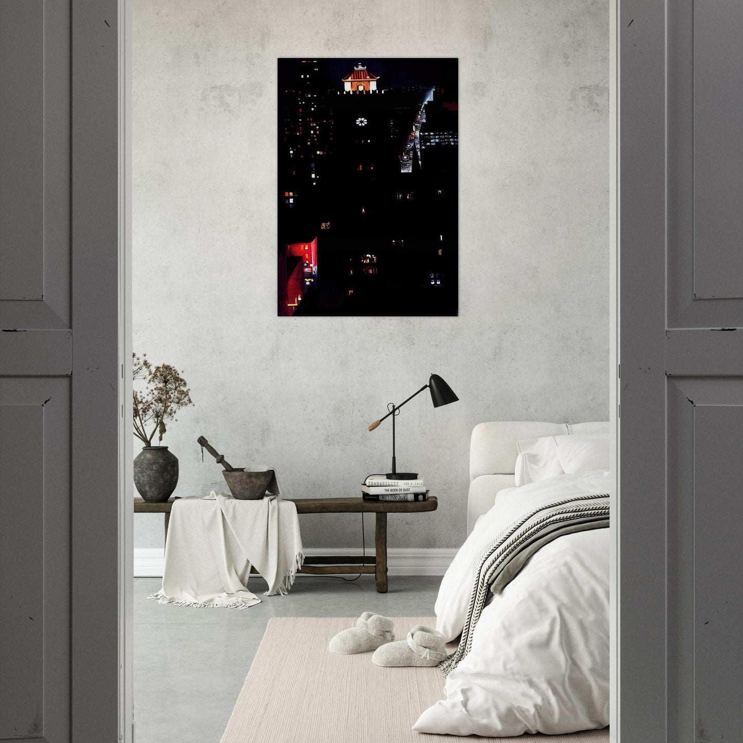 New York Night - Georgia O'Keeffe Brushed Aluminum Print - 70x100 cm / 28x40 inches | Georgia O'Keeffe Aluminum Print | Georgia O'Keeffe Prints
