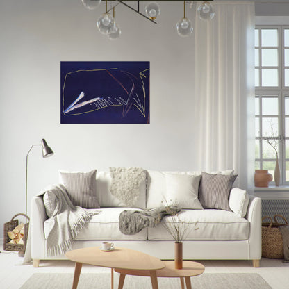 The Blue Whale - 1973 - Ronnie Landfield Brushed Aluminum Print - 70x100 cm / 28x40 inches | Ronnie Landfield Aluminum Print | Ronnie Landfield Prints