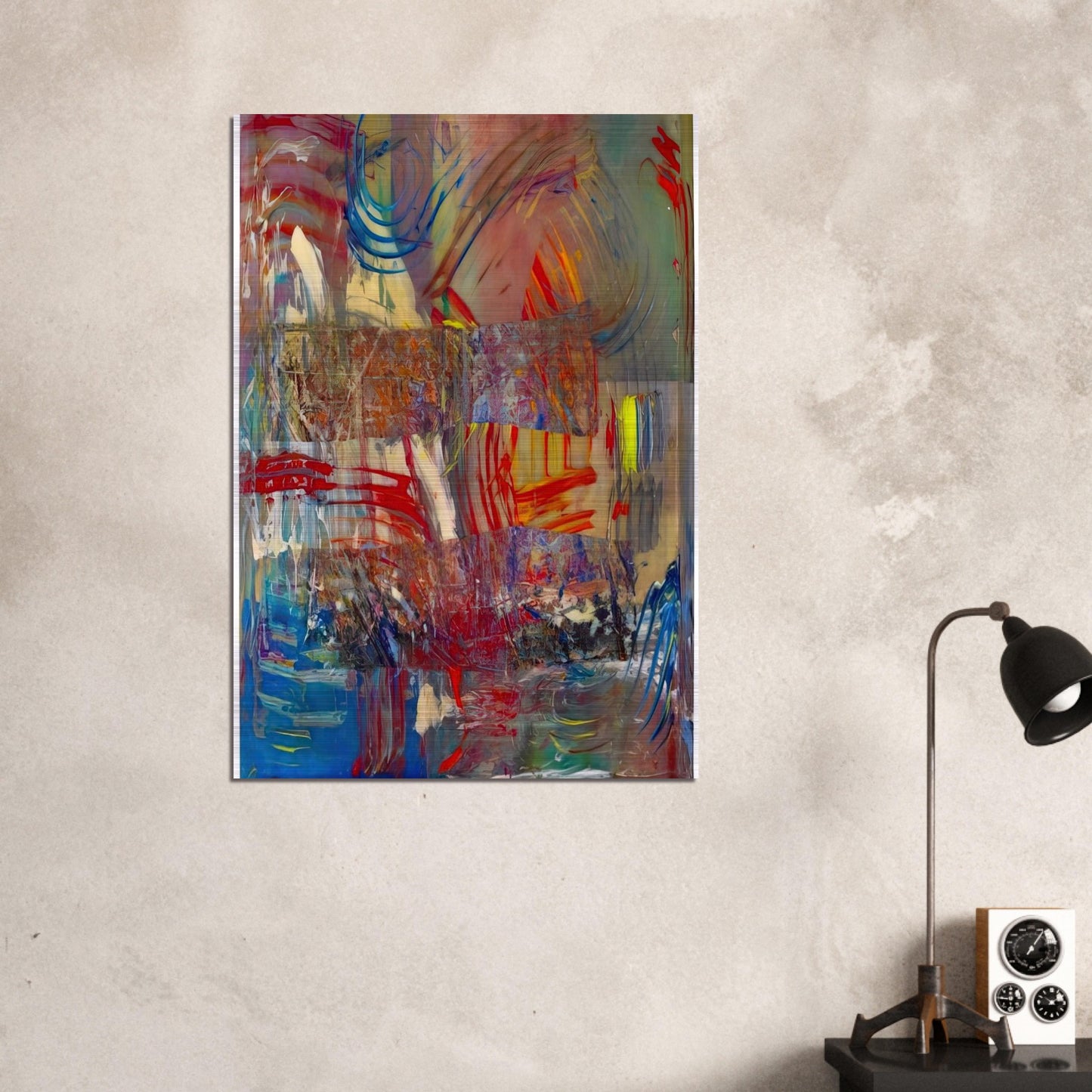 Horses Upside Down - Sam Gilliam Brushed Aluminum Print - 70x100 cm / 28x40 inches | Sam Gilliam Aluminum Print | Sam Gilliam Prints