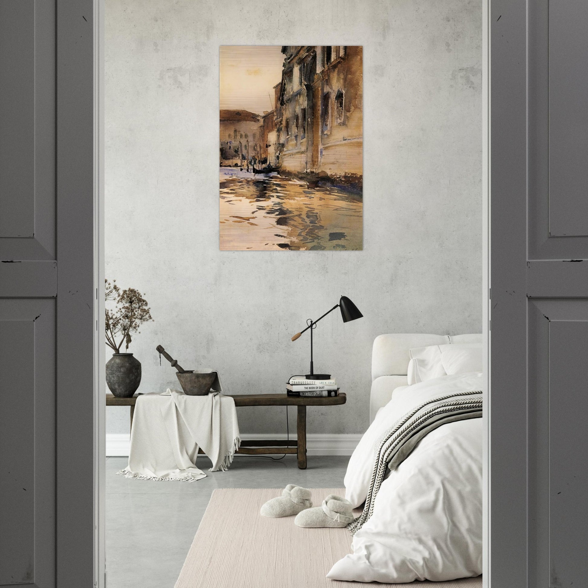 Venetian Canal, Palazzo Corner - John Singer Sargent Brushed Aluminum Print - 70x100 cm / 28x40 inches | John Singer Sargent Aluminum Print | John Singer Sargent Prints
