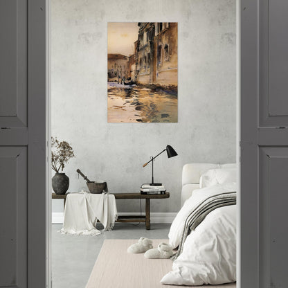 Venetian Canal, Palazzo Corner - John Singer Sargent Brushed Aluminum Print - 70x100 cm / 28x40 inches | John Singer Sargent Aluminum Print | John Singer Sargent Prints