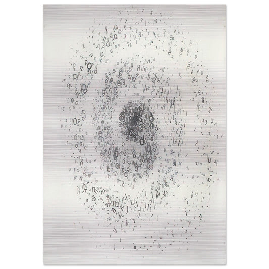 Untitled From the series Graphic Objects - 1972 - Mira Schendel Brushed Aluminum Print - 70x100 cm / 28x40 inches | Mira Schendel Aluminum Print | Mira Schendel Prints