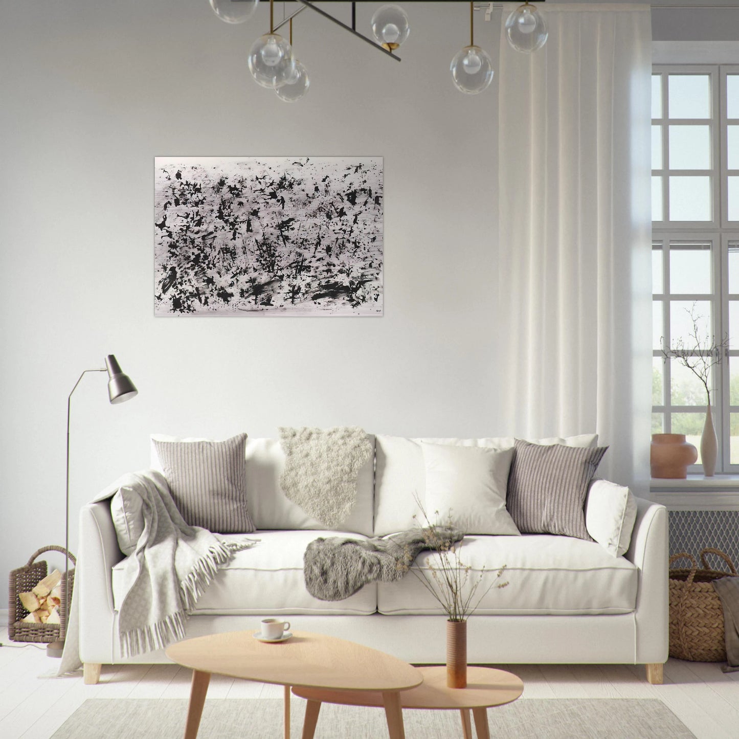 UNTITLED 1962 - Henri Michaux Brushed Aluminum Print - 70x100 cm / 28x40 inches | Henri Michaux Aluminum Print | Henri Michaux Prints