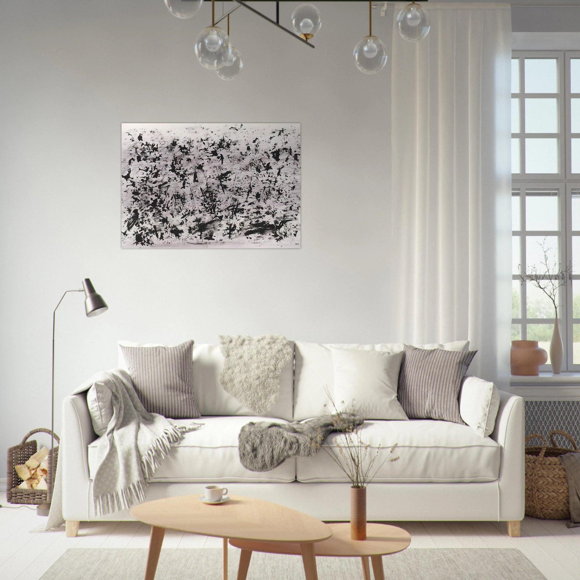 UNTITLED 1962 - Henri Michaux Brushed Aluminum Print - 70x100 cm / 28x40 inches | Henri Michaux Aluminum Print | Henri Michaux Prints