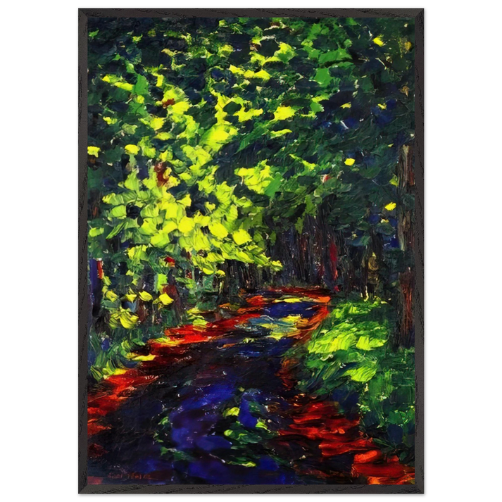 Forest Path N1 - Emil Nolde 70x100 cm / 28x40 inches Framed Art Print – Black Wooden Frame