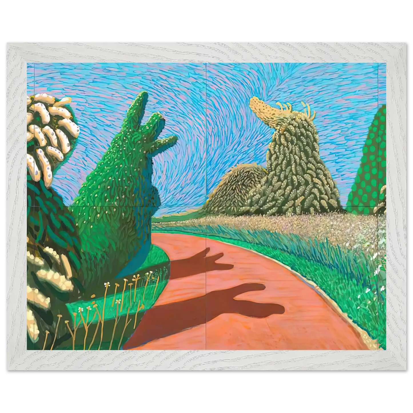 David Hockney - David Hockney Wall art - 70x70 cm / 28x28 Inches - Premium Wooden Framed Poster With Fine Art Paper - Wood frame
