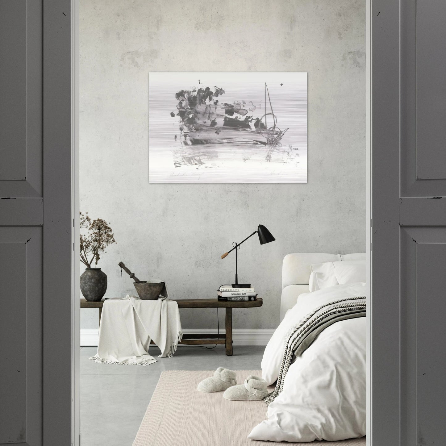 The Hero Leaves His Ship - Grace Hartigan Brushed Aluminum Print - 70x100 cm / 28x40 inches | Grace Hartigan Aluminum Print | Grace Hartigan Prints