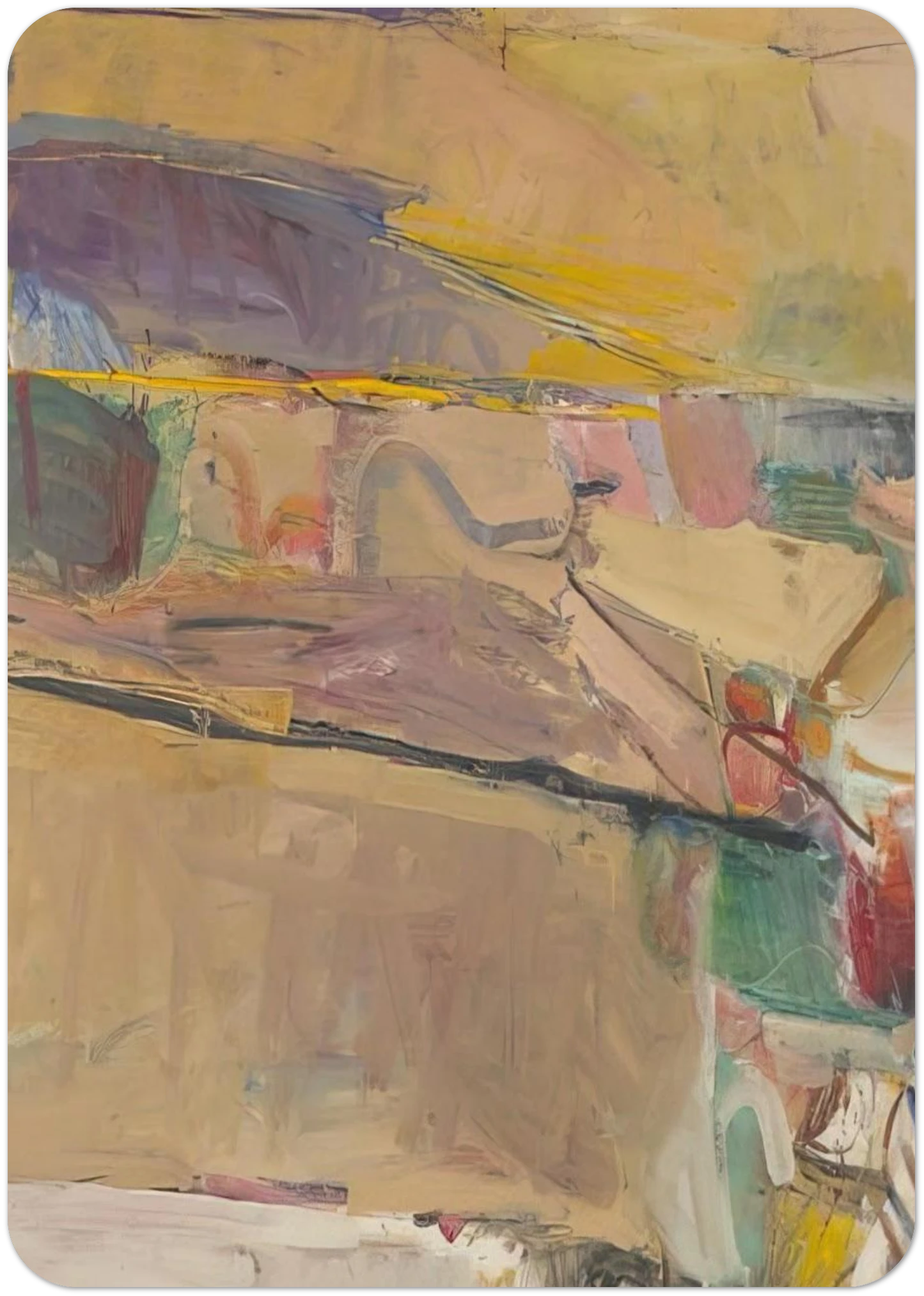 Berkeley #54 By Richard Diebenkorn Pack of 10 Post Cards | Richard Diebenkorn Post Cards | A6 (10.5 x 14.8 cm) - 4.1 x 5.8 inches