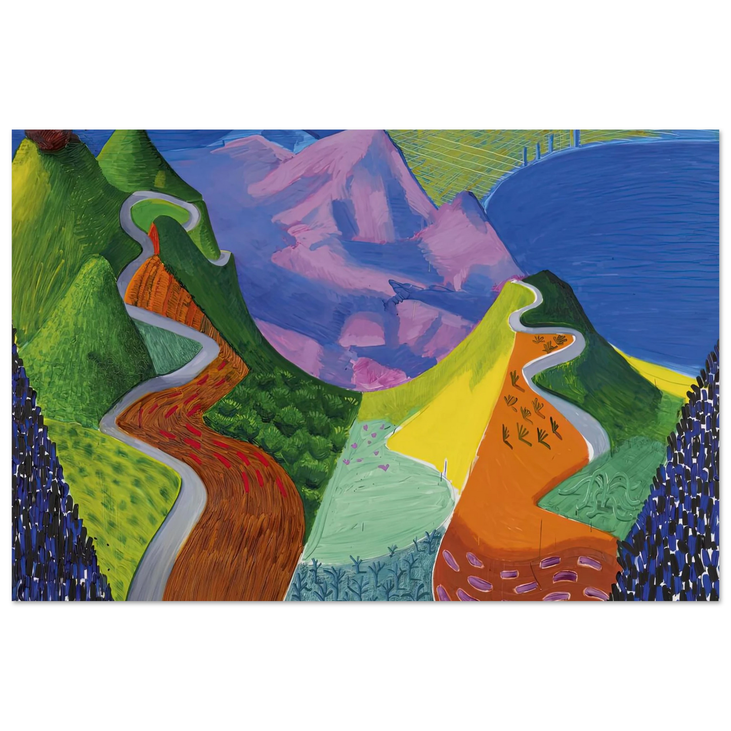David Hockney - David Hockney Wall art - 40x50 cm / 16x20 inches - Premium Wooden Framed Poster With Fine Art Paper-canvas - Black frame