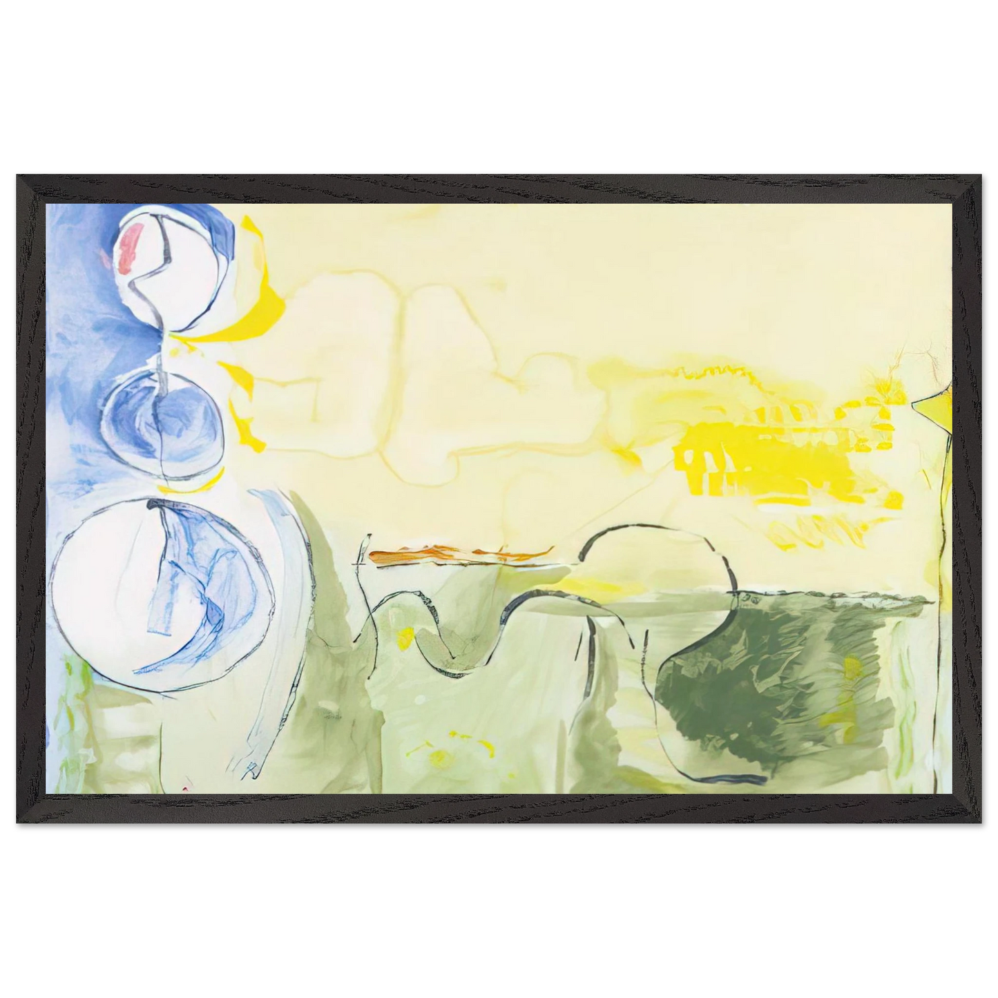 Helen Frankenthaler - Flotilla - 2006 Wall art - A3 (29.7 x 42  cm) - Premium Wooden Framed Poster With Fine Art Paper-canvas - White frame